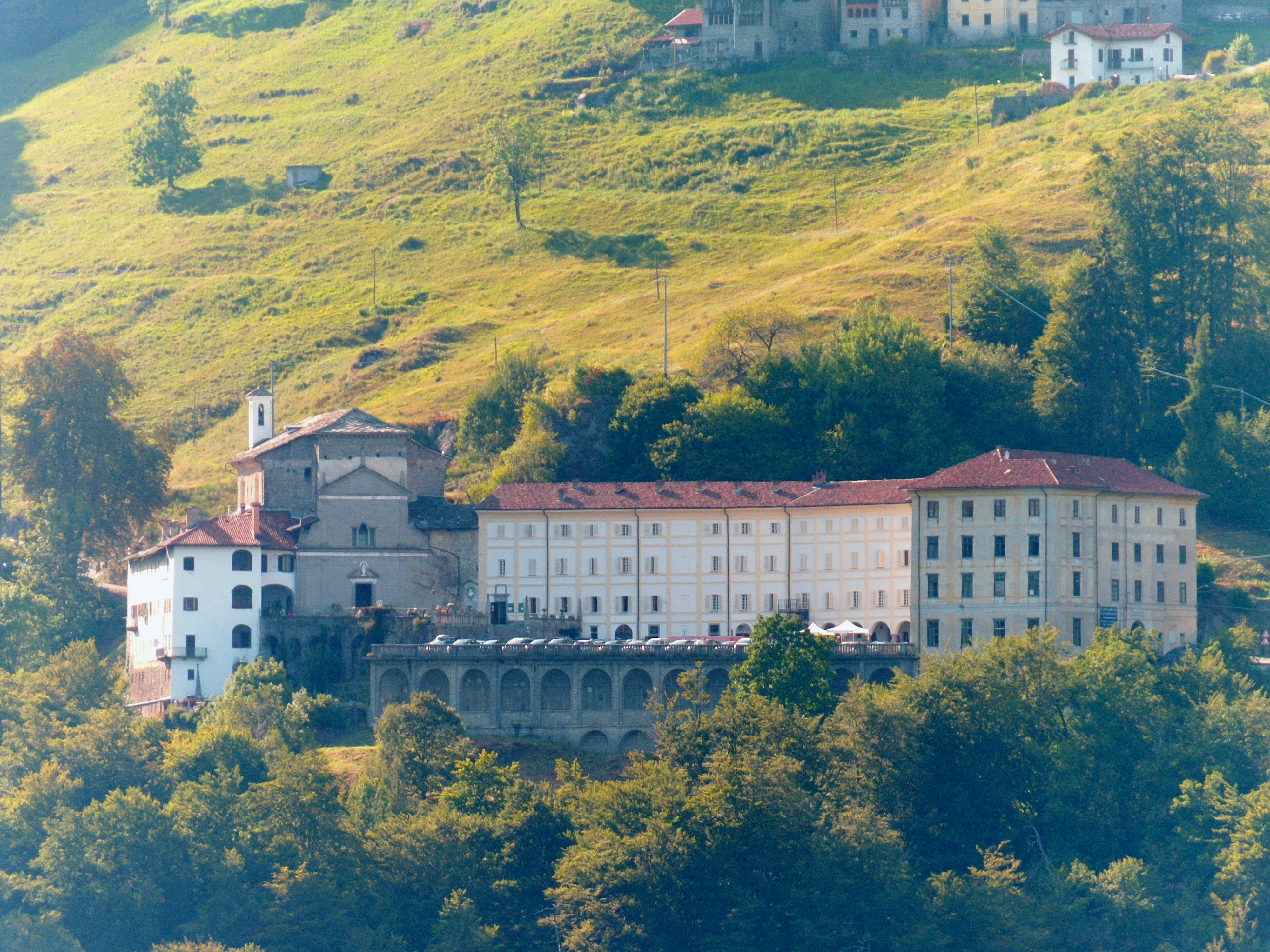 Campiglia Cervo (Biella, Italy) - Sanctuary of San Giovanni d'Andorno seen from the Pila Belvedere